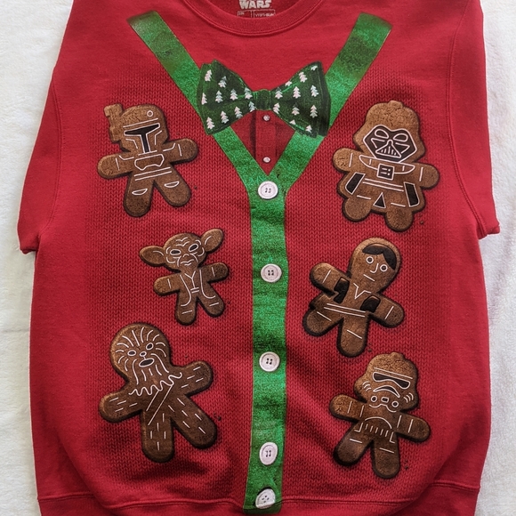Starwars Christmas Sweater Mens L - Picture 3 of 6